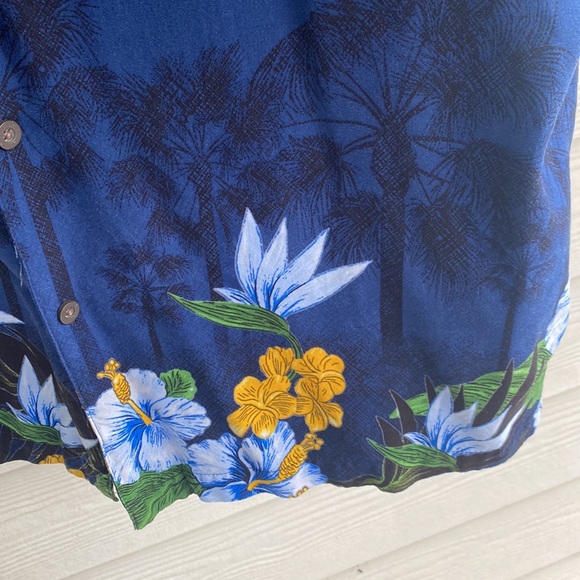 GEORGE l Men’s Short-Sleeve l Rayon l Button-down l Casual l Vibrant Blue l Sz L - Picture 13 of 13